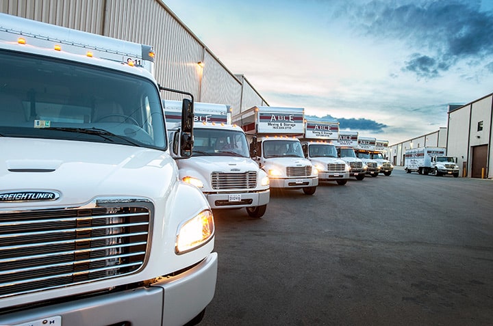 Trucks parked